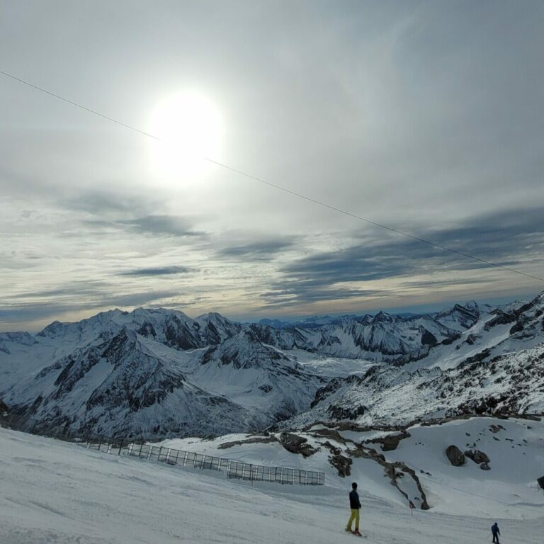 Panoramafoto Gletscherskifahrt Hintertux
